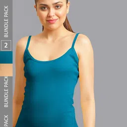 FBAR Pack Of 2 Non-Padded Pure Cotton Skin Friendly Camisoles-image-50