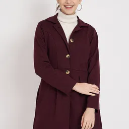 BRINNS Notched Collar Hip Length Fleece Overcoat-image-24