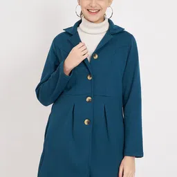 BRINNS Notched Collar Hip Length Fleece Overcoat-image-31