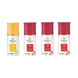 YARDLEY LONDON Women Set of English Blossom & 3 London Rose Deodorant Roll Ons-7