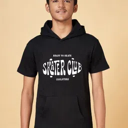 Coolsters by Pantaloons Boys Typography Printed Hooded Cotton T-shirt-image-6