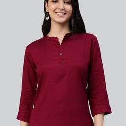 LYRA Purple Mandarin Collar Top-image-7