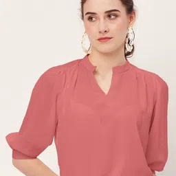 Moomaya Mandarin Collar Top-picture-16