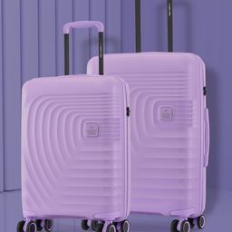 Nasher Miles Boston 2 Pcs Textured Hard-Sided Medium & Cabin Trolley Bag-3