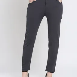 Smarty Pants Women Sharp Slim Fit High-Rise Lint Free Trousers-image-97
