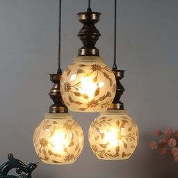 Foziq Gold-Toned Printed Ceiling Lamps-picture-27