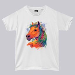 RISH Kids Horse Printed Dry Fit Loose Fit T-shirt-image-73