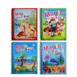 ADKD Kids Pack of 4 Reusable Random Design Drawing Magic Water Coloring Book-21