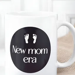 fnp White & Black New Mom Era Printed Ceramic Glossy Mug 325 ml-image-13