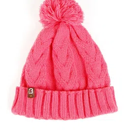 Bharatasya Kids Pink Acrylic Beanie-image-57