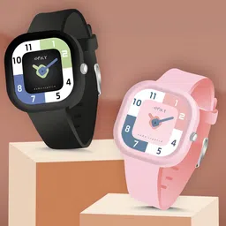 Spiky Unisex Kids Dial & Straps Analogue Multi Function Watch Combo_EVA10_BlkPnk-0
