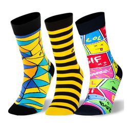 Papa Socks Pack Of 3 Printed Calf-Length Socks-image-43