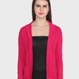 TEEMOODS Women Monochrome Shrug-14