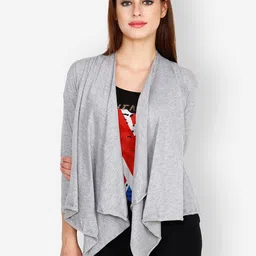TEEMOODS Cotton Waterfall Shrug-42