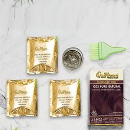 QUIKHENNA 3-Pc Pure Natural Organic Powder Hair Color with Amla 40 g each - Burgundy 9BG-25