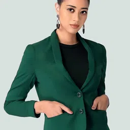 BAESD Notched Lapel Single-Breasted Casual Blazer-picture-15