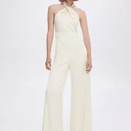 MANGO Halter Neck Basic Jumpsuit with Embellished Detail-picture-27