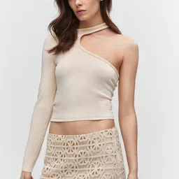 MANGO Women Crochet Straight Mini Skirt-picture-32