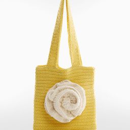 MANGO Floral Crochet Pure Cotton Structured Shoulder Bag-picture-42