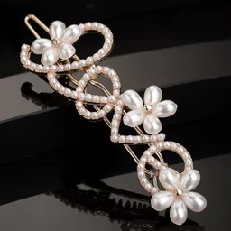 VOGUE PANASH Women Gold-Toned Pearl Embellished Love Bobby Pins-image-55