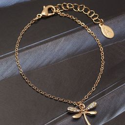 Accessorize London Women Gold-Toned Dragonfly Bracelet-3
