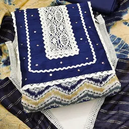 KALINI Geometric Printed Pure Cotton Unstitched Dress Material-image-32