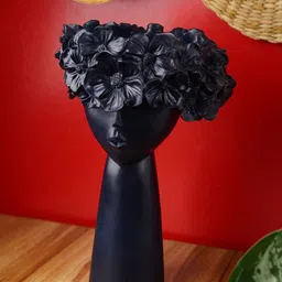 Folkstorys Navy Blue Handmade Resin Vase-39