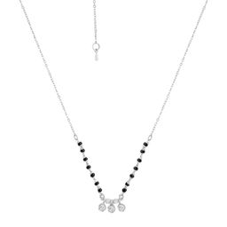 MINUTIAE Silver-Plated Artificial Stones and Beads Mangalsutra-image-65