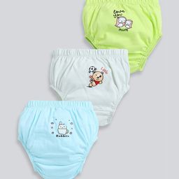 MooNKids Infant Pack Of 3 Printed Cotton Basic Briefs MK_Bloomer_324-16