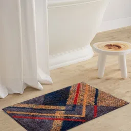 BIANCA Brown & Red Patterned 1600 GSM Anti-Skid Bath Rugs-99