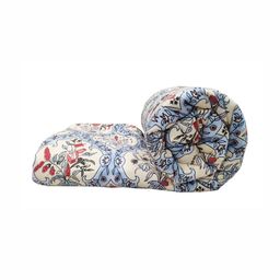 Supreme Home Collective White & Blue Floral Cotton AC Room 300 GSM Double Bed Comforter-image-46