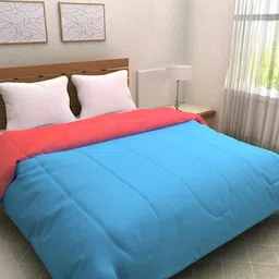 Aura Blue & Pink AC Room 200 GSM Double Bed Comforter-image-22