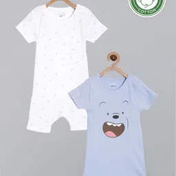 Broon Infant Boys Pack Of 2 Printed Pure Cotton Bodysuits-image-35