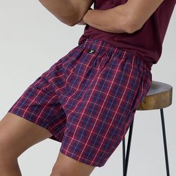 XYXX Men Maroon Checked Pure Cotton Boxers-picture-32