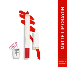 MyGlamm LIT Matte About It Lip Color with Sharpener 2.8g - Crimson Calypso-40