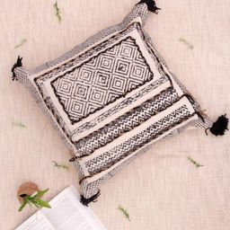 Art Avenue Lincolnshire Black Ethnic Motifs Printed Cotton Square Cushion Cover-image-25