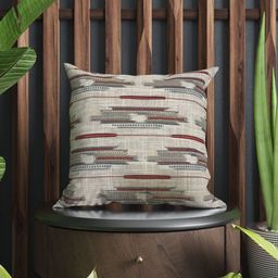 SHADES of LIFE Grey & Brown 2 Pieces Embroidered Cotton Square Cushion Covers-11