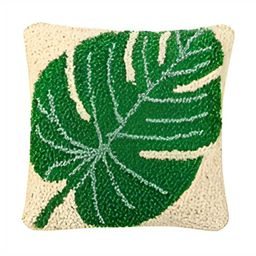 PURINA'S White & Green Embellished Square Cushion Cover-8