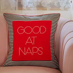 BandBox Red & White Striped Square Cushion Covers-7