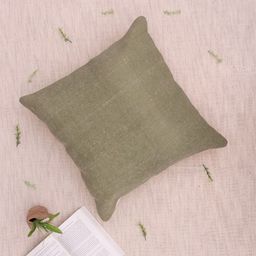 Art Avenue Seen Green & Cream-Coloured Cotton Square Cushion Cover-image-9