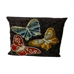 PURINA'S Black & Red Ethnic Motifs Square Cushion Covers-30