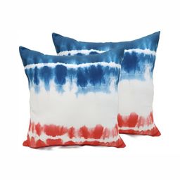 SLEEPY THREADS Blue & White Set of 2 Abstract Square Cushion Covers-32