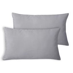 Encasa Homes Grey 2 Pieces Velvet Rectangle Cushion Covers-image-11