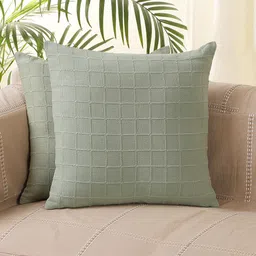 Jamio Firati Green 2-Pieces Cotton Square Cushion Covers-image-47