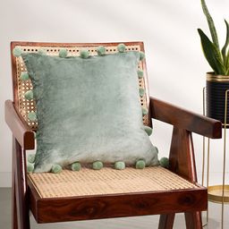Living scapes by Pantaloons Green Square Cushion Cover-47