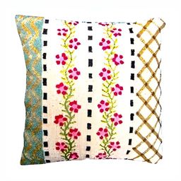 PURINA'S Pink & Green Floral Square Cushion Covers-image-15