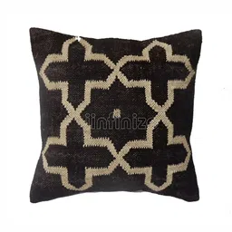 iinfinize Black and Cream Kilim Cushion Cover-27