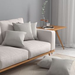 Myntra Elegant Homes Cream-Coloured Set of 5 Square Cushion Covers-43