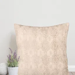 Home Beige Square Cushion Cover-15