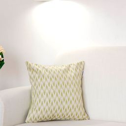 Ariana Green & Beige Ethnic Motifs Printed Square Cushion Cover-20